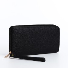 Women's wallet with lightning, black color