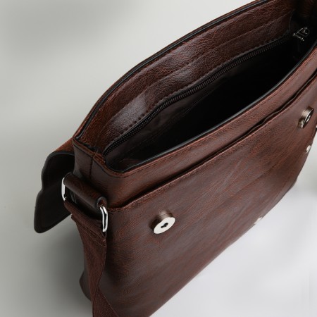 Male bag, brown color-4