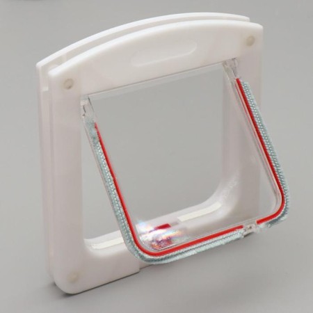 Animal door with 4 modes, opening 15x15.5cm (total 22.5x20 cm), white-1