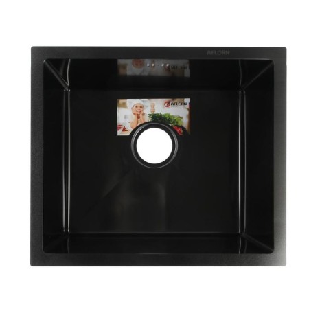 Kitchen sink Aflorn AF95043F, Sredal, S = 3.0 and 0.8 mm, 50x43x20 cm, siphon, graphite