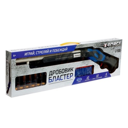 Blaster "shotgun", 10 bullets with suction cups and 10 EVA bullets-12