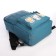 Young backpack from textiles on a zipper, waterproof, 4 pockets, green color