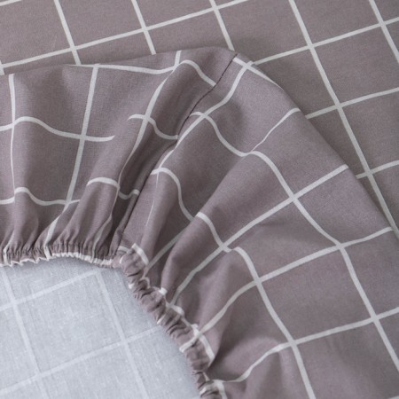Silence on the elastic band atra 180x200x20, tattersol gray-bezh whiz 120g/m, HL100%-2