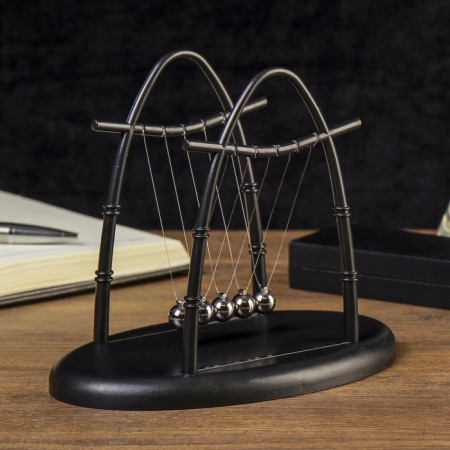 Pendulum "Technic balls" Bamboo black 14x18x11 cm