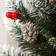 Fir tree artificial desktop "Princess" bump silver+berries 65 cm