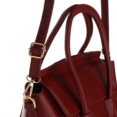 Women's bag with lightning, burgundy color