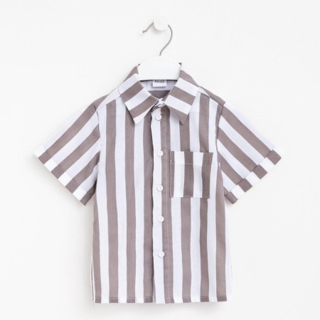 Minaku boy: Cotton Collection, brown/white color, height 98 cm-6