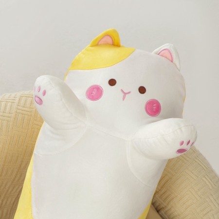 Skill of a soft toy "cat", 110 cm, yellow color-3