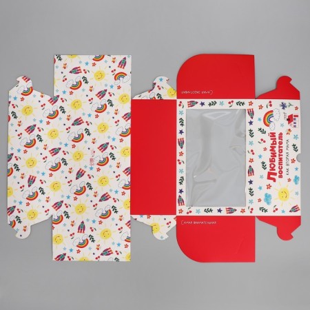 Capley box, confectionery packaging with a window, 6 cells, “favorite”, 25 x 17 x 10 cm-4