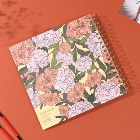 Photo album on spirals 20 sheets "Ballerins and flowers" volumetric element + 4 tabs 24x24 cm-8