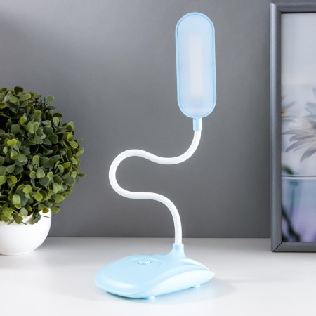 Table lamp "Simble" LED 1 mode 3V on blue batteries 42.5x13.5x10 cm Risalux-3