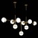 Suspension lamp ST LUCE. SL1157.303.09. Arbe. 9x40 watts, E14, 164x67x78 cm, bronze color
