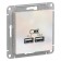 SETLASDESIGN, USB, 2 ports (2.1 a / 1.05 a), 5 V, mechanism, pearl color