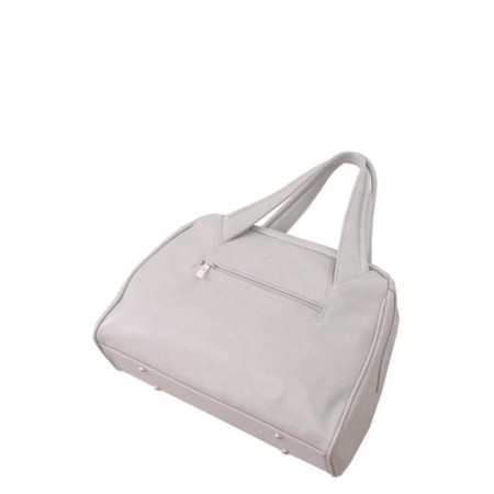 Bag Women's claim. Kozh, lightning department, gray color 38x15x25-1