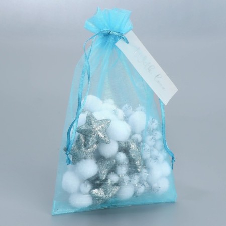 Boat Gift Organza Blue “Wave”, with a nameplate 16 x 24 cm +/- 1.5 cm-2