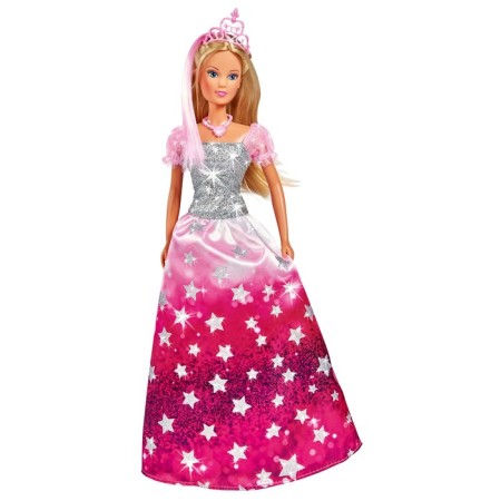 Doll "Steffi", in a brilliant dress with stars and tiara, 29 cm