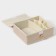Organizer for storage with a lid LadOM "Francesca", 35 × 30 × 12 cm, beige color