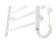 Electric towel Domoterm 109-6, 400x800 mm, right, white matte