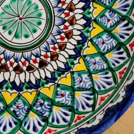 Largan Rishtan ceramics "Patterns", 25 cm, blue-5