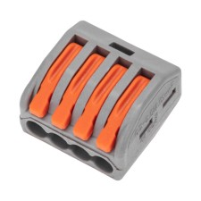 Universal terminal of QMS 222-414, 4-wire gray 0.08-2.5/4 mm² (50 pcs/union) rexant