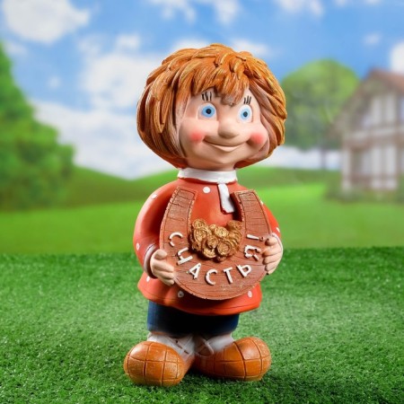 Garden figure "Domovik happiness" 11x13x28cm