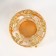 Summary metal per 1 candle "Circle. Wreath of leaves" gold d = 5.5 cm 11x11x5.6 cm