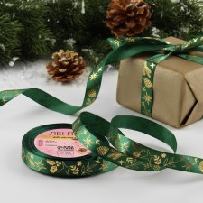 A satin ribbon with embossing 