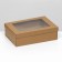 Folding box, craft, with a window, 30 x 20 x 9 cm