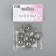 The buttons are sewing, decorative, d = 21 mm, 5 pcs, silver color