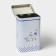 Bank for bulk products "geese", 2.7 l, 13.5 x 9.5 x 21.5 cm, tin, white color in peas
