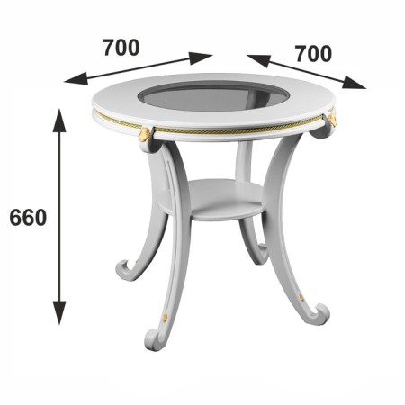 Gloria Gloria table, 740x740x650, dairy oak-1