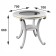 Gloria Gloria table, 740x740x650, dairy oak
