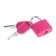 The castle of a hinged suitcase, small, pink