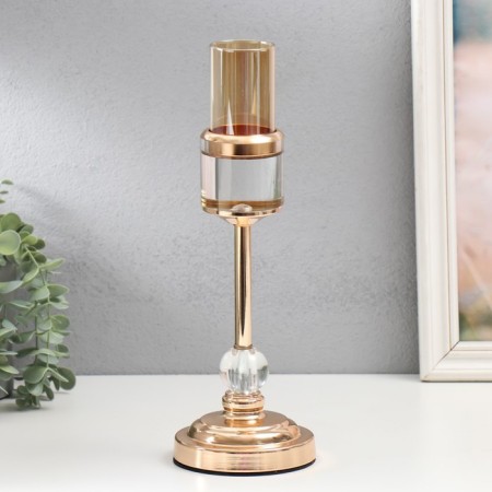 Summary metal per 1 candle "Transparency" gold 36x12x12 cm-1