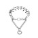 Collar - half -reaches strict with protective caps, 45 cm x 2.5 mm
