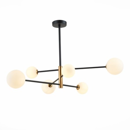 Ceiling EVOLUCE lamp. Sle220103-06. Arcola. 6x5 watts, G9, 4000k, 98x98x58 cm, black color, bronze