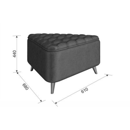 Pouf Trio, 680 x 610 x 440, bronze (eco -leather)-1