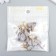 Decor for creativity Textile "Flower with a pearl. Gray" set 10 pcs 2.5 cm