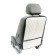 Protective cape in the front seat 1 pocket, 40 × 60, eco -leather, quilted, white