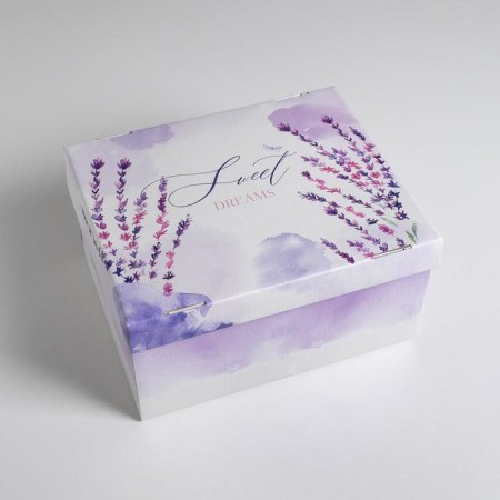 Gift folding box, packaging, “lavender”, 31.2 x 25.6 x 16.1 cm-1
