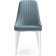 STULL OF THE METALAL CARA Kora Metal/velor, White/Blue 47x57x89 cm