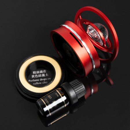 The accessory on the panel, gravitational rings, rotates from the sun, galaxy, red-2