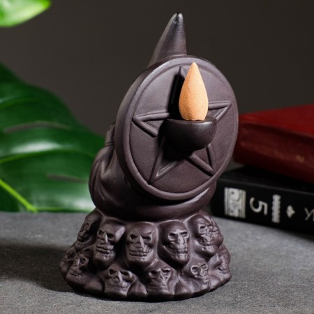 Set of incense on the stand "Skull" 15x10cm-1