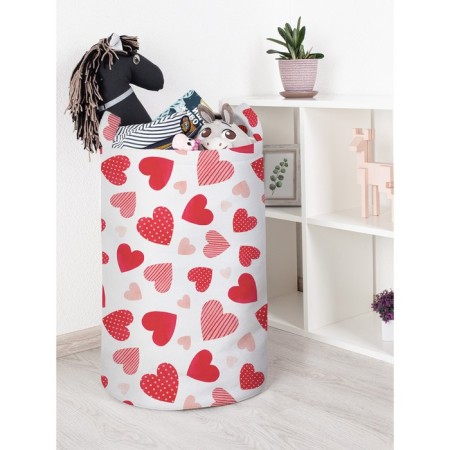 Basket for toys "Hearts, size 40x60 cm