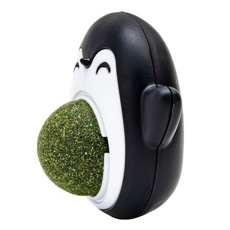 A toy for cats with a cat's mint "Penguin", 6 cm, black-2