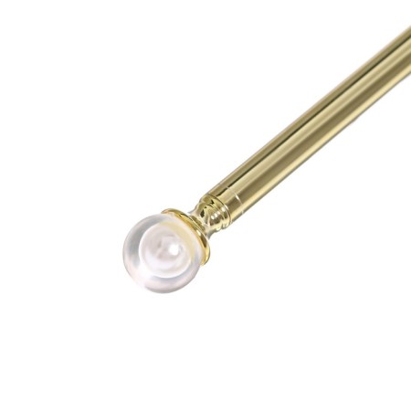 Ballpoint handle Meshu White Pearl, blue rod, metal case-4