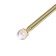 Ballpoint handle Meshu White Pearl, blue rod, metal case