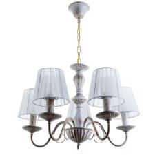 Monica Monica chandelier 5he14 40t white with a golden patina 60x60x40 cm Bayerlux