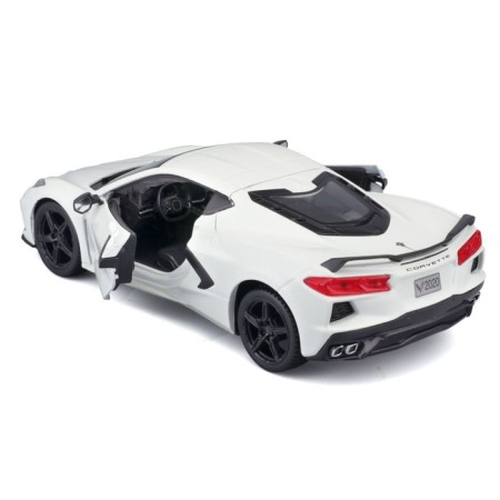 MASTO DIE-CAST 2020 Chevrolet Corvette Stingray Coupe Z51, 1:24, White color-10