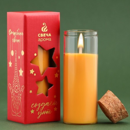 New Year's candle in a flask "Orange"-1